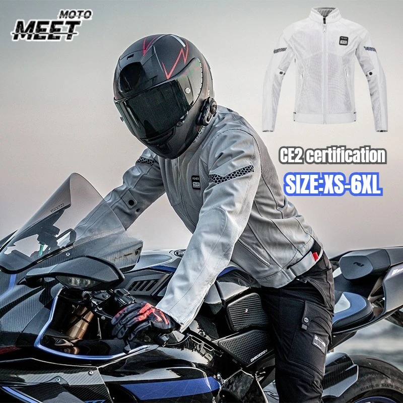 Motorcycle Gear Outfit - Jaket Motor Musim Panas Pelindung Jaring