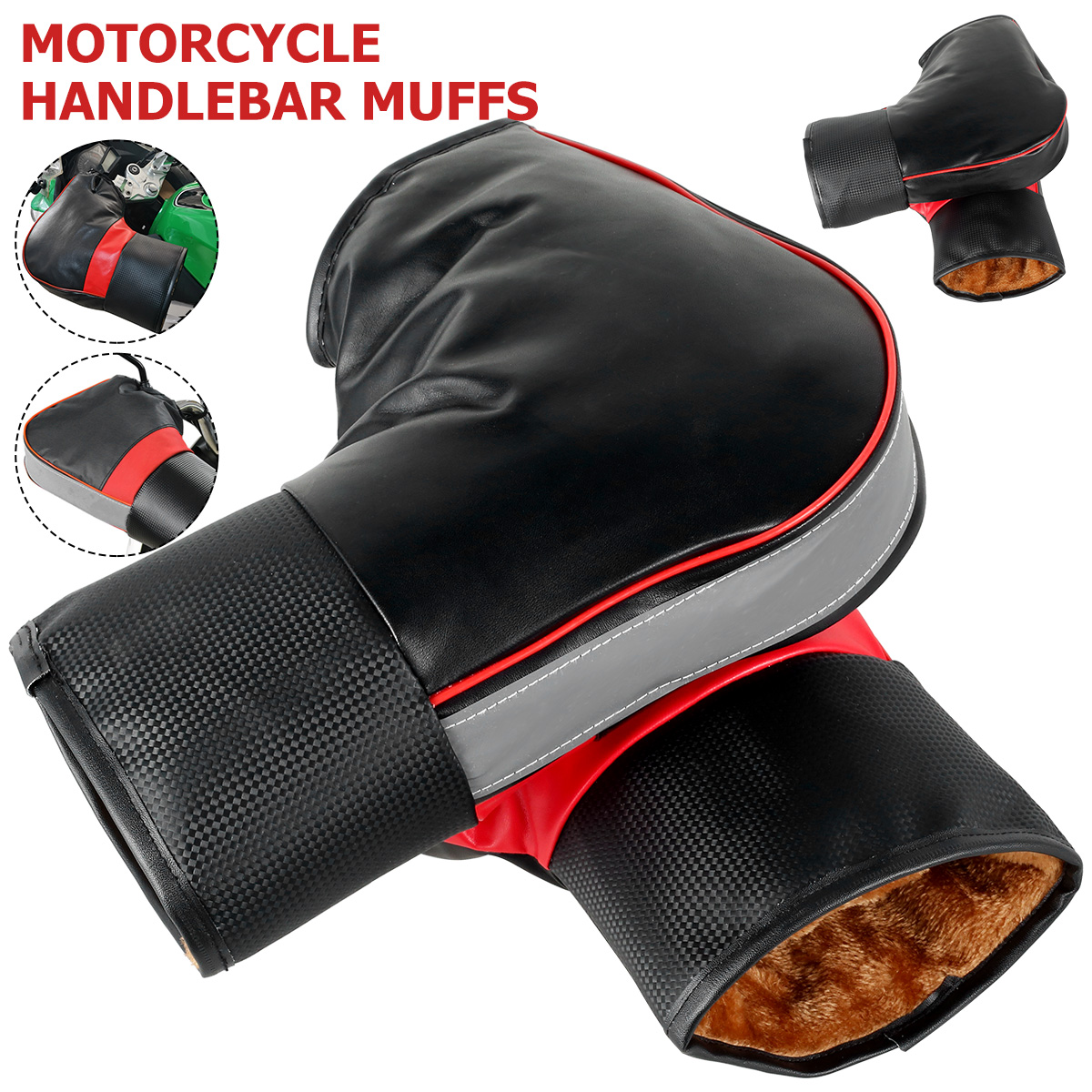 Motorcycle Gear For Winter - Sarung setang motor skuter, 1 pasang