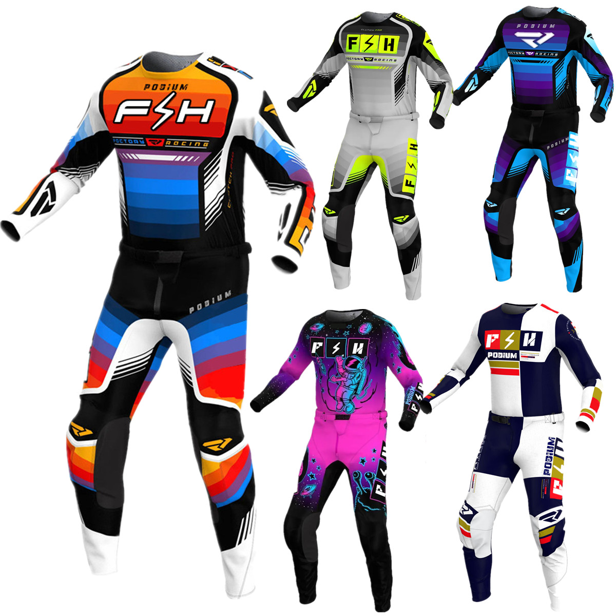 Motorcycle Gear Sale - Set Jersey FH 2024 Set Perlengkapan