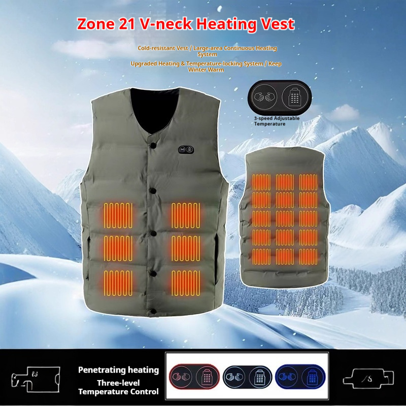 Motorcycle Gear For Winter - Rompi Pemanas Leher V 21 Zona