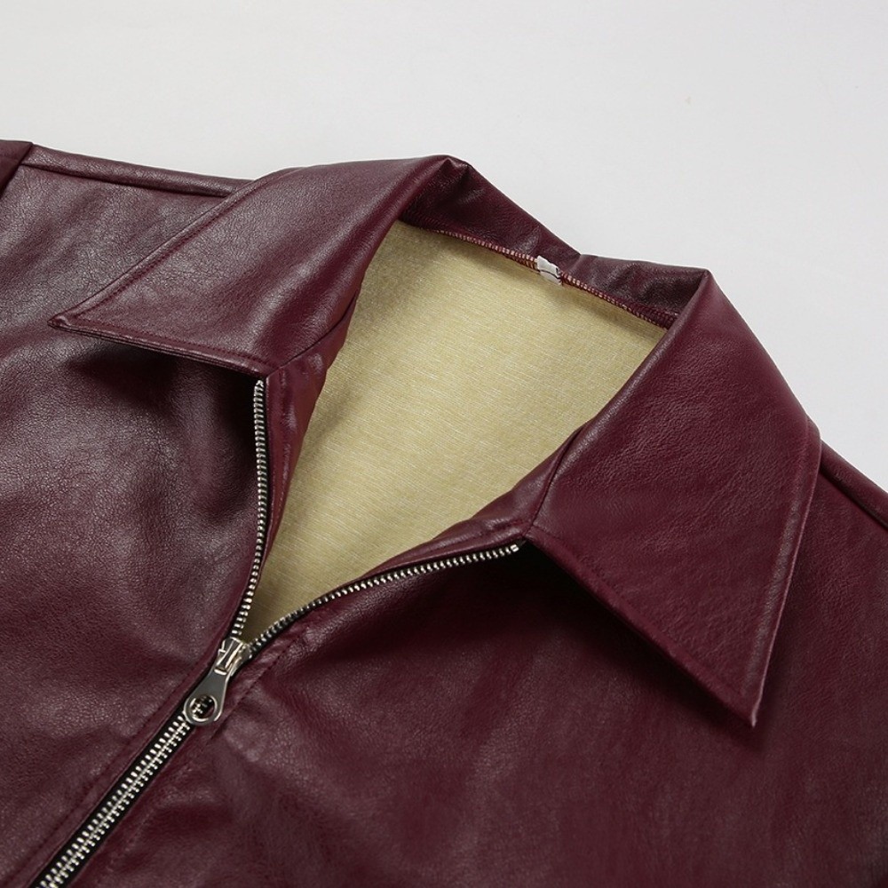Jaket Kulit PU Vintage Warna M - Motorcycle Gear Outfit ulasan dan harga