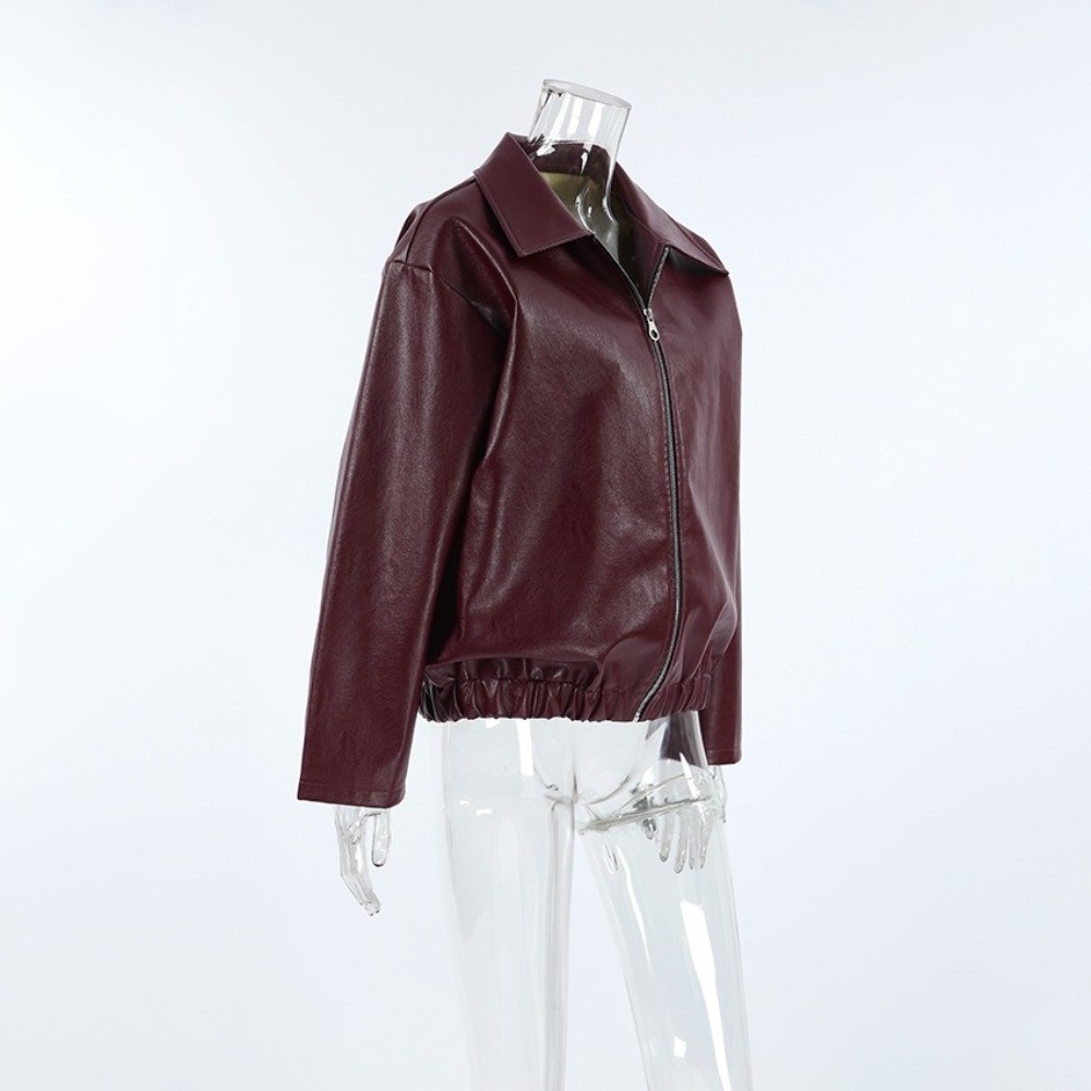 Jaket Kulit PU Vintage Warna M - Motorcycle Gear Outfit ulasan dan harga