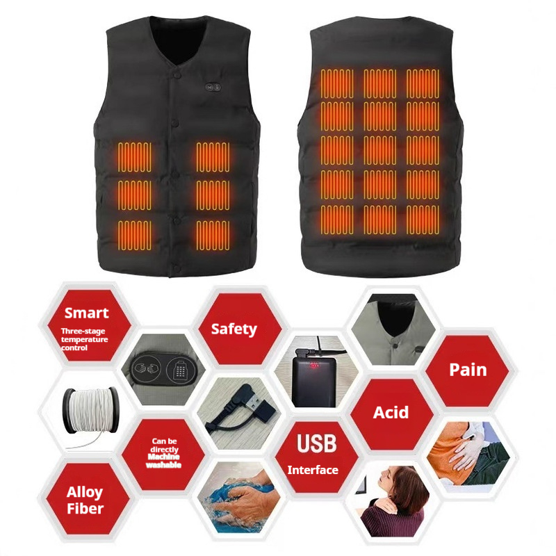 Rompi Pemanas Leher V 21 Zona  - Motorcycle Gear For Winter ulasan dan harga